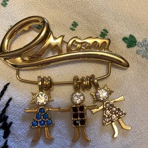 Mom charm pin